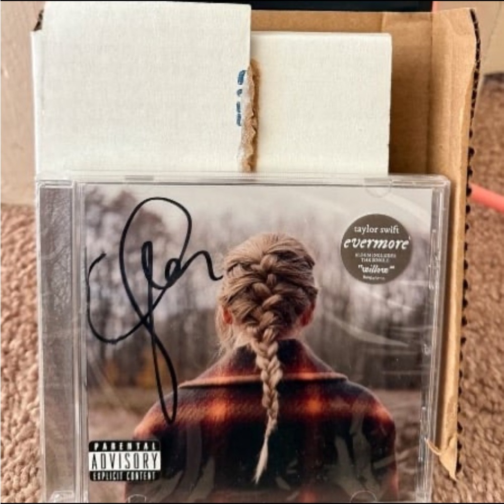 Taylor Swift Evermore Signed CD